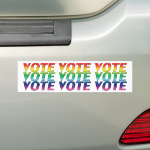 vote fierté rainbow flag couleurs Bumper Sticker