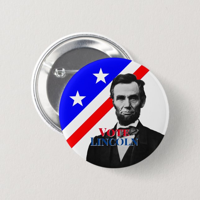 Vote for Abraham Lincoln 2 Inch Round Button (Front & Back)