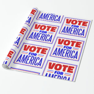 vote for america usa election wrapping paper