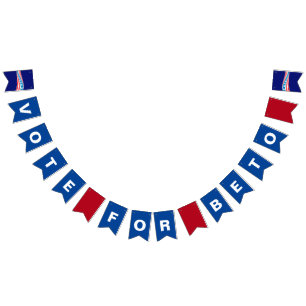 Vote for Beto Texas Governor Election 2022 Party Bunting Flags
