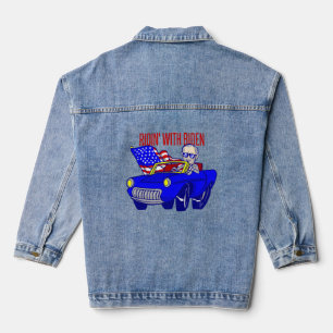 vote for biden election funny denim jacket