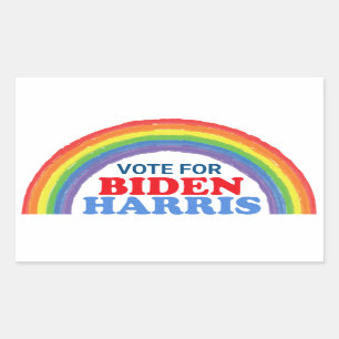 Vote for Biden Harris Rainbow LGBTQ Election Sticker