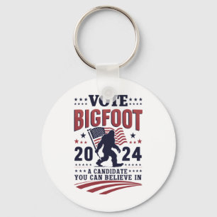 Vote For Bigfoot 2024 Sasquatch Presidential  Keychain