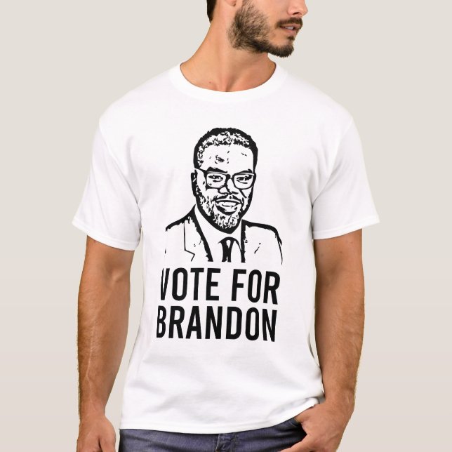 Vote for Brandon Johnson Chicago Mayor 2023 2024 T-Shirt (Front)