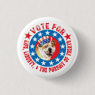 Vote for Bulldog 1 Inch Round Button