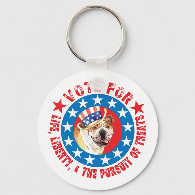 Vote for Bulldog Keychain (Front)