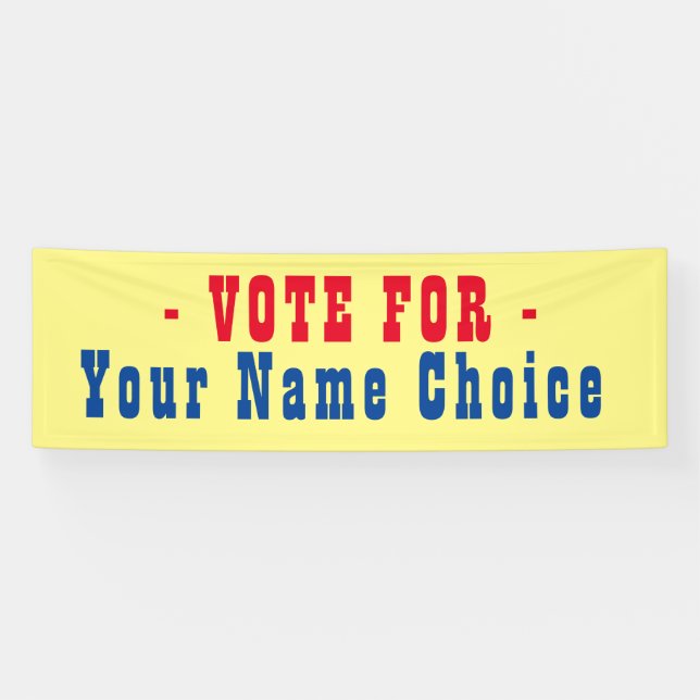 Vote For Candidate Banner (Horizontal)