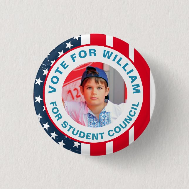 Vote for Class President: Student Council  1 Inch Round Button (Front)