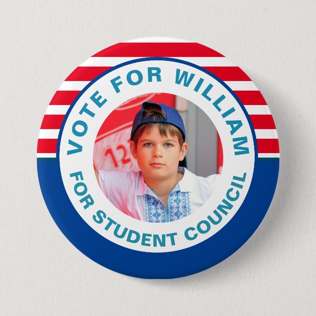 Vote for Class President: Student Council  3 Inch Round Button (Front)
