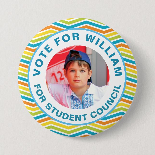 Vote for Class President: Student Council  3 Inch Round Button (Front)