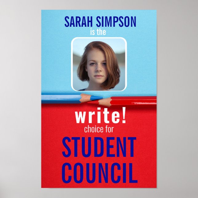 Vote for Class President: Student Council Election Poster (Front)
