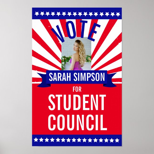 Vote for Class President: Student Council Election Poster (Front)