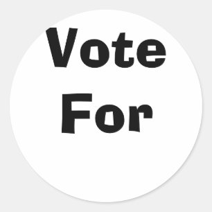 Vote For Classic Round Sticker