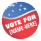 Vote For - custom campaign election sticker