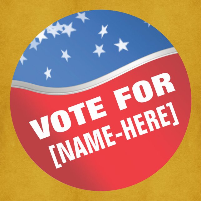 Vote For - custom campaign election sticker (Creator Uploaded)