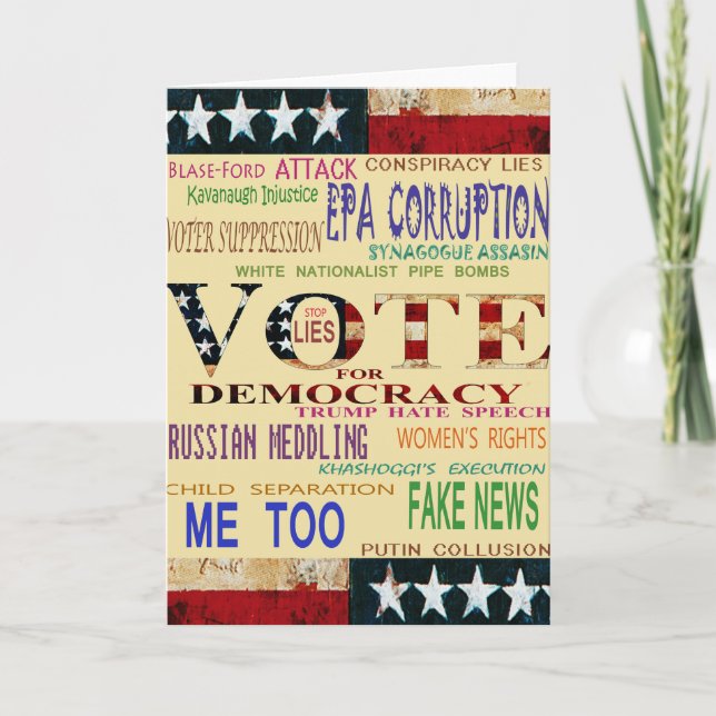 Vote for Democracy Card (Front)