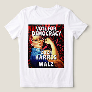 Vote for Democracy Harris Walz Tri-Blend Shirt
