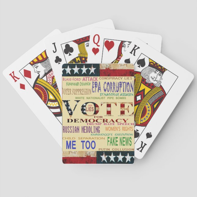Vote for Democracy Playing Cards (Back)