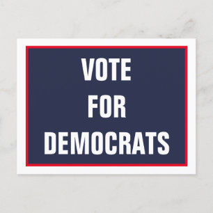 Vote for Democrats 2020 Election Voting Postcard