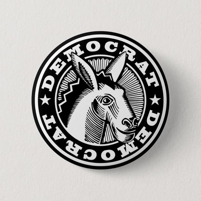 VOTE FOR DEMOCRATS 2 INCH ROUND BUTTON (Front)
