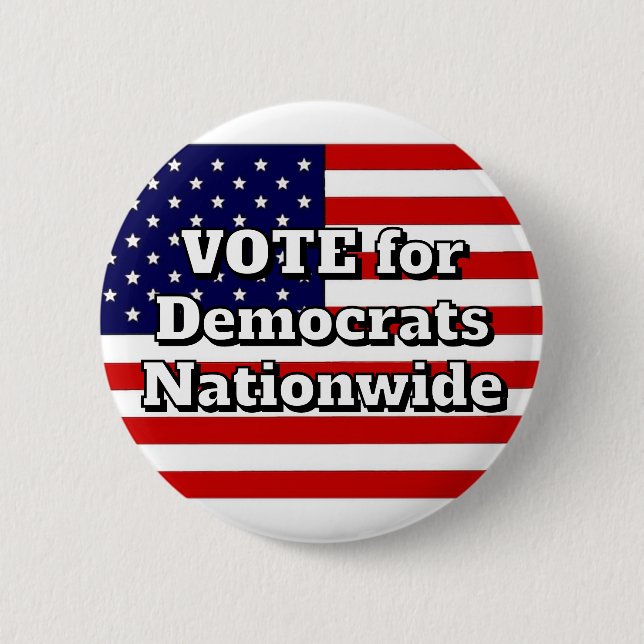 VOTE for Democrats Nationwide  2 Inch Round Button (Front)