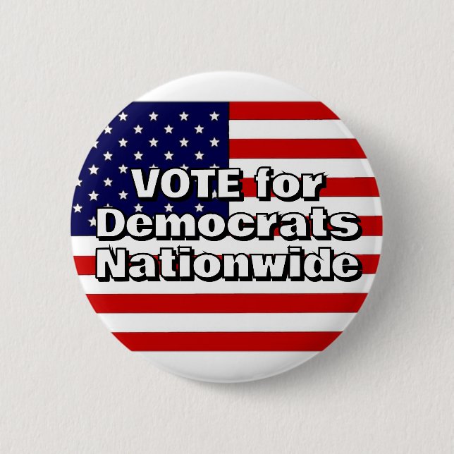 VOTE for Democrats Nationwide  2 Inch Round Button (Front)