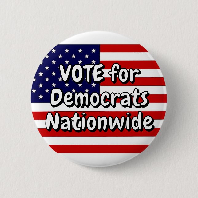 VOTE for Democrats Nationwide  2 Inch Round Button (Front)