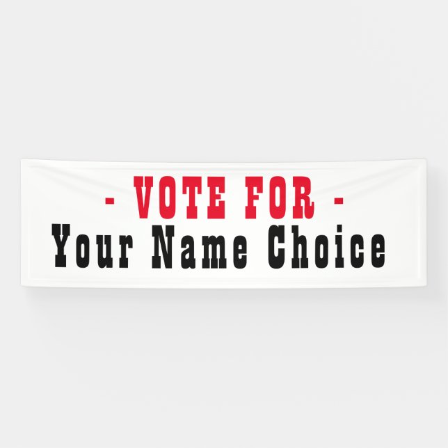 Vote For Election Candidate Banner (Horizontal)