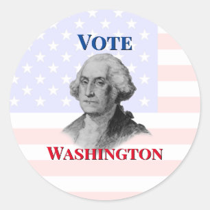 Vote for George Washington Classic Round Sticker