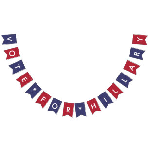 Vote for Hillary Clinton Democratic American Flag