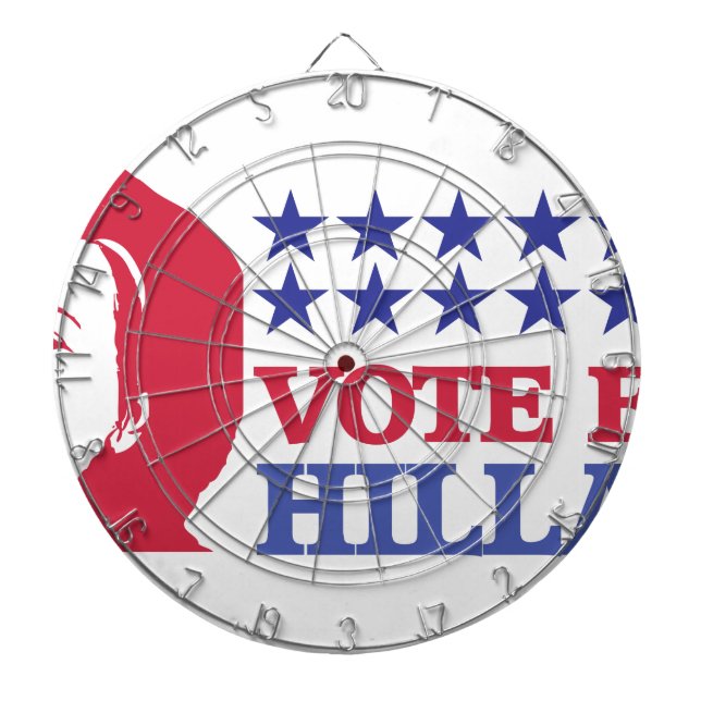 vote for hillary dartboard (Front)