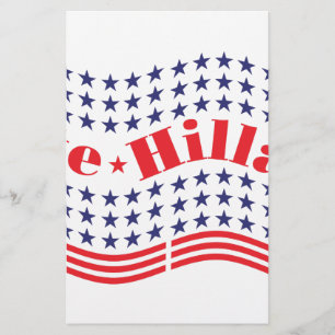 vote for hillary stationery