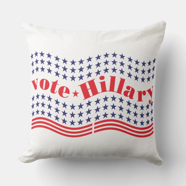 vote for hillary throw pillow (Front)