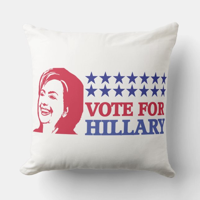 vote for hillary throw pillow (Front)