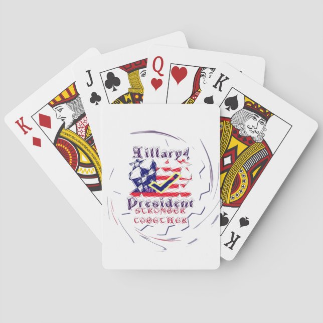 Vote for Hillary USA Stronger Together  My Preside Playing Cards (Back)