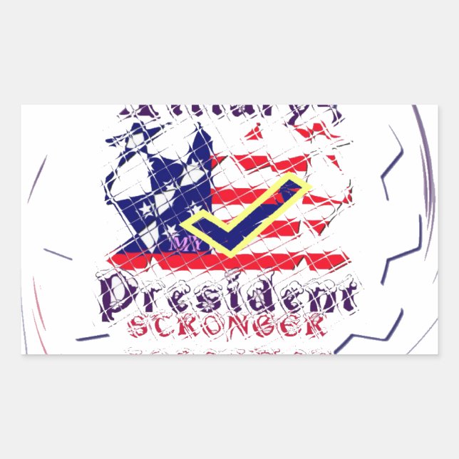 Vote for Hillary USA Stronger Together  My Preside Sticker (Front)