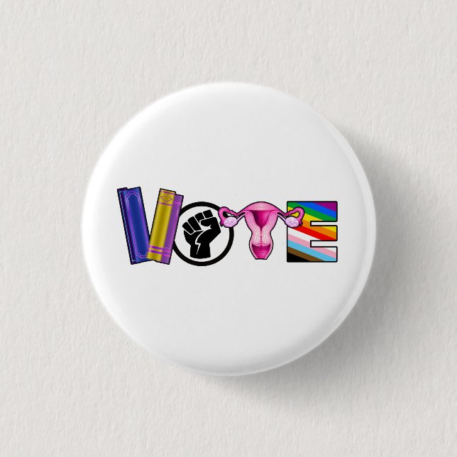Vote for Human Rights 1 Inch Round Button (Front)