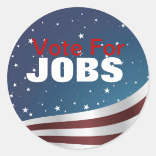 Vote For Jobs Sticker