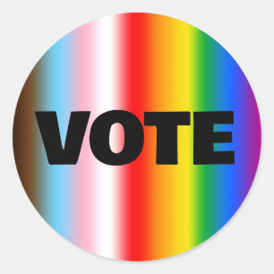 Vote for LGBTQ+ Rights Classic Round Sticker