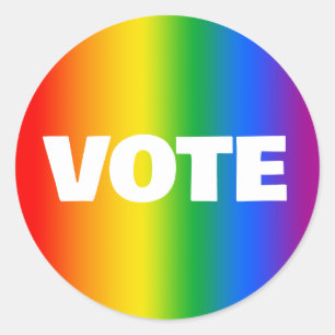 Vote for LGBTQ+ Rights Classic Round Sticker