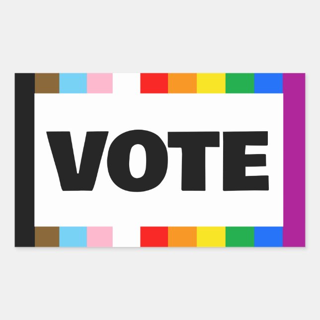 Vote for LGBTQ+ Rights Sticker (Front)