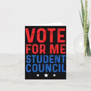 Vote For Me Student Council  Card