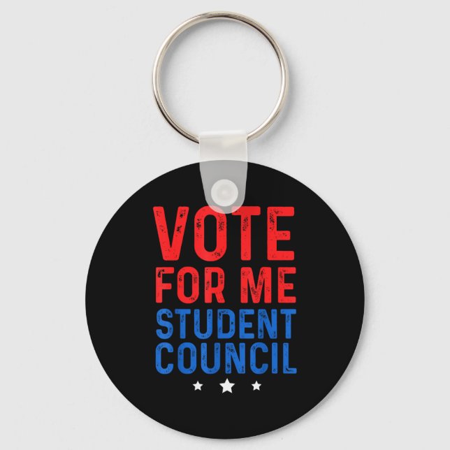 Vote For Me Student Council  Keychain (Front)