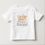 Vote For Our Future Election Girls Toddler T-shirt<br><div class="desc">Your toddler can wear this t-shirt to the polls to remind every citizen of the importance of their vote! Available in 3 colours and a variety of colour & sizing options.</div>