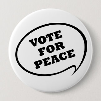 Vote For Peace White Button