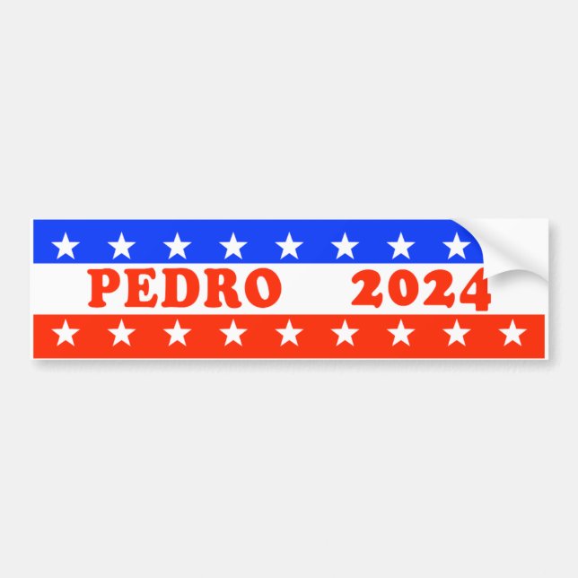 Vote for Pedro 2024 Funny Political  Bumper Sticker (Front)