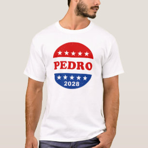 Vote for Pedro 2028 Retro Campaign Button Funny T-Shirt