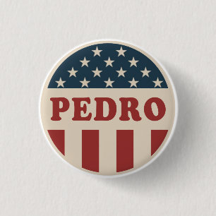 Vote for Pedro Classic Retro American Voter Button
