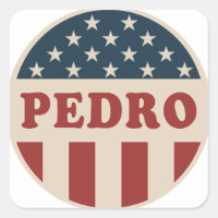 Vote for Pedro Classic Retro American Voter Button