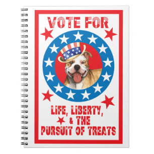 Vote for Pit Bull Notebook
